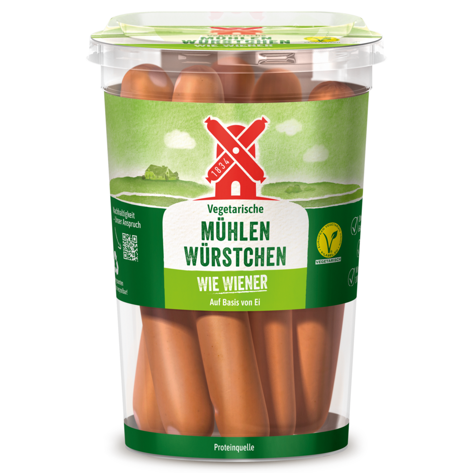 Vegetarische Mühlen Würstchen probieren Rügenwalder Mühle